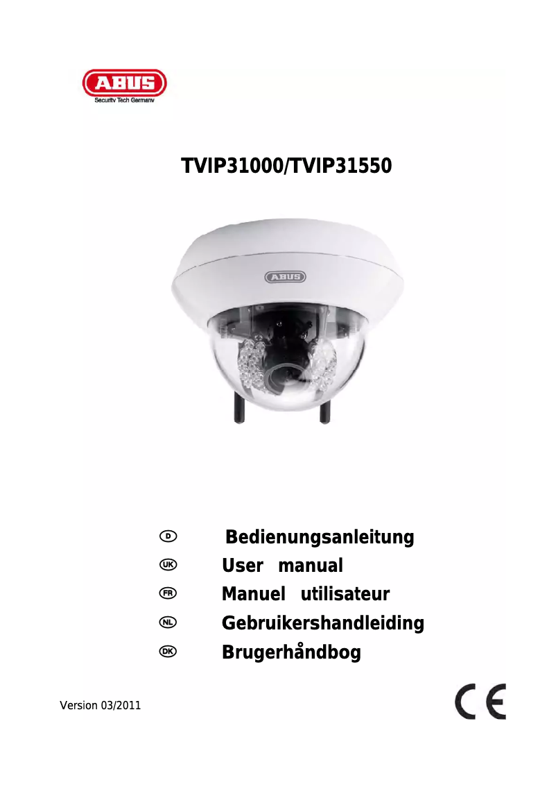 Imagen de la primera página del manual del dispositivo TVIP31550