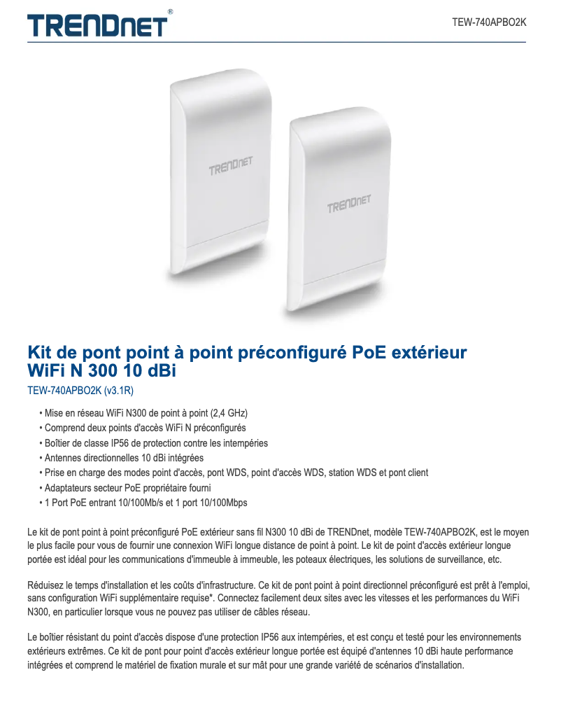 Imagen de la primera página del manual del dispositivo TEW-740APBO2K