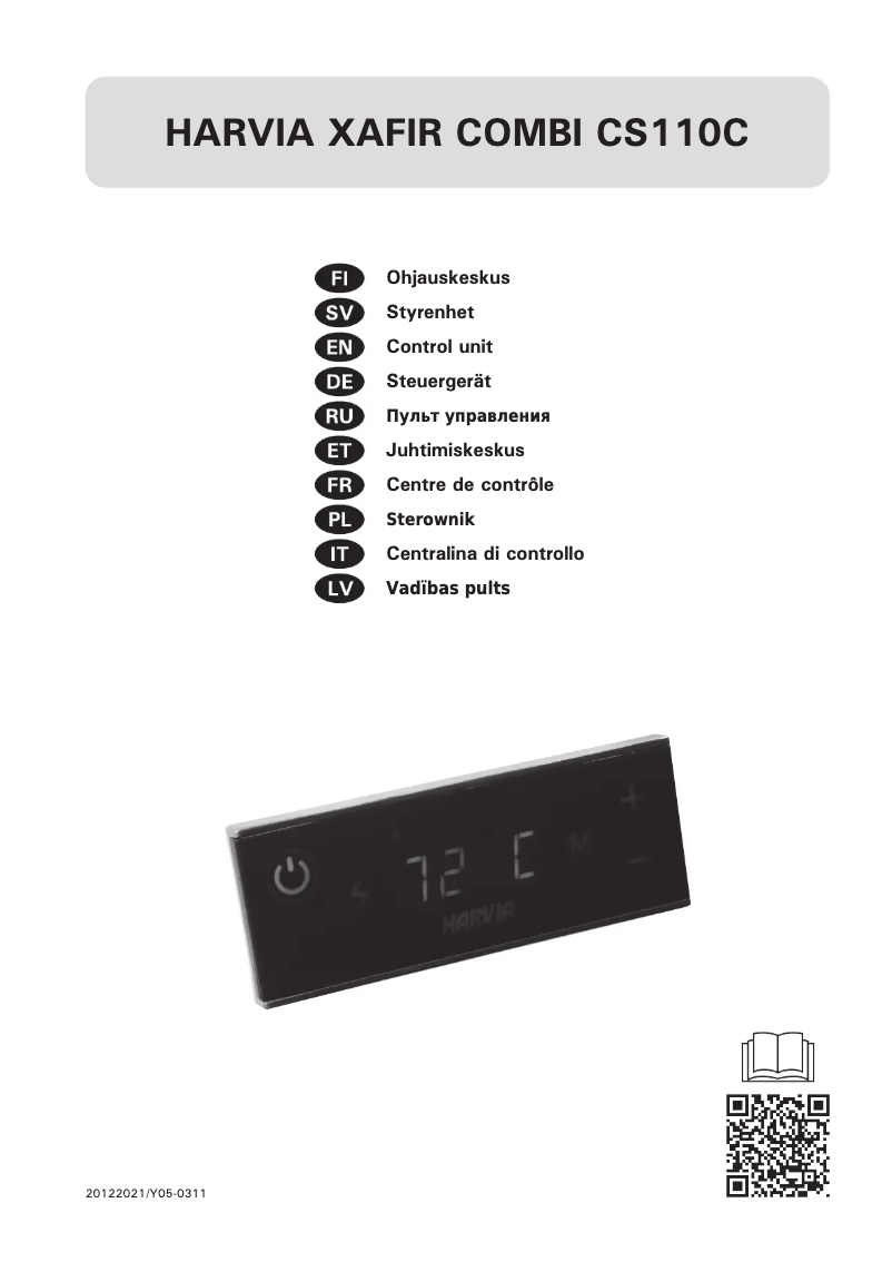 Imagen de la primera página del manual del dispositivo Xafir CS110C