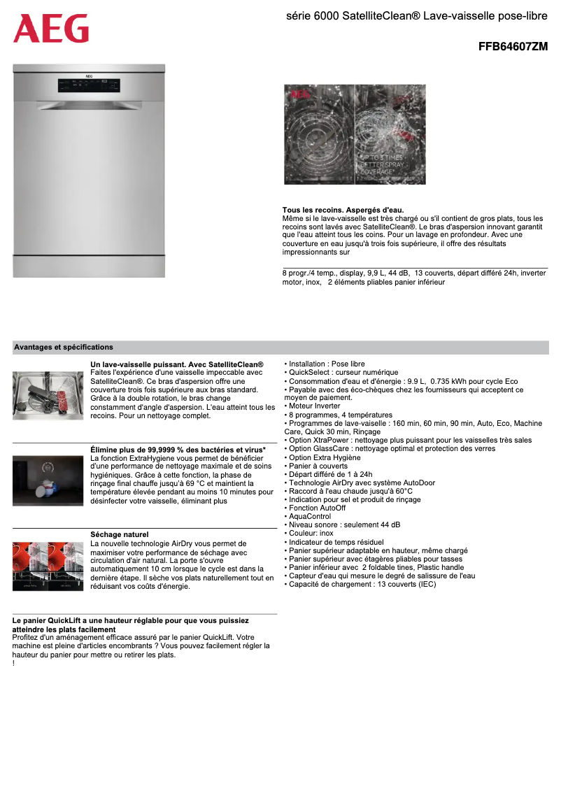 Imagen de la primera página del manual del dispositivo FFB64607ZM