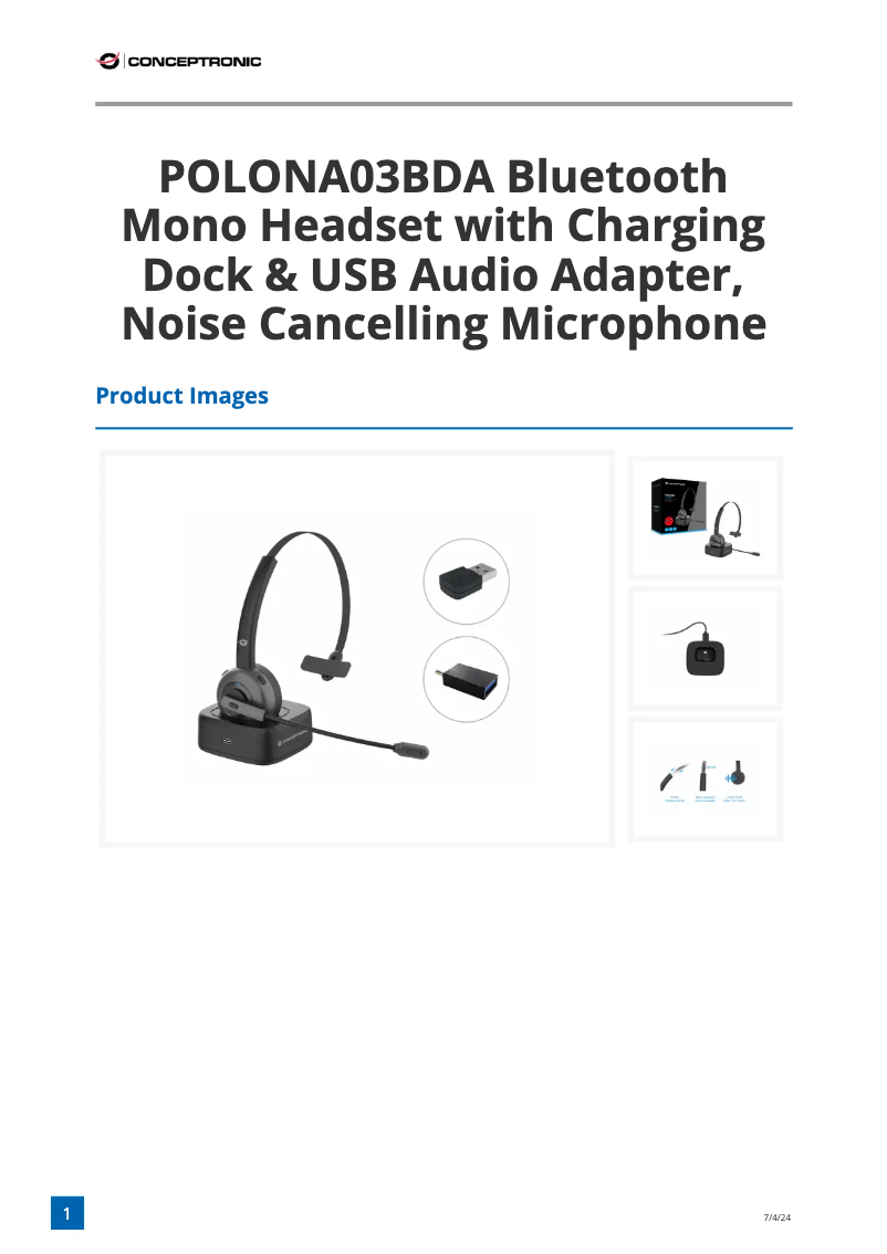 Imagen de la primera página del manual del dispositivo POLONA03BDA