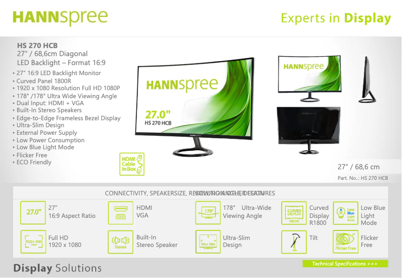 Imagen de la primera página del manual del dispositivo HS 270 HCB