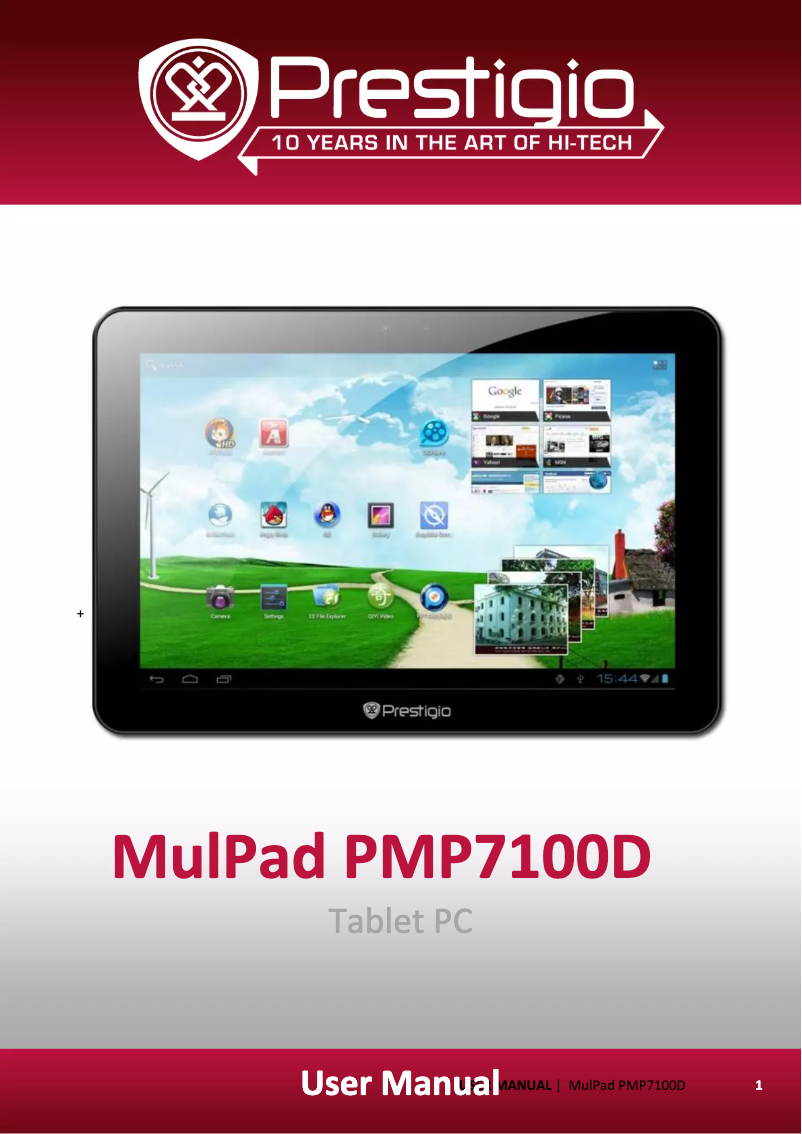 Imagen de la primera página del manual del dispositivo MultiPad PMP7100D
