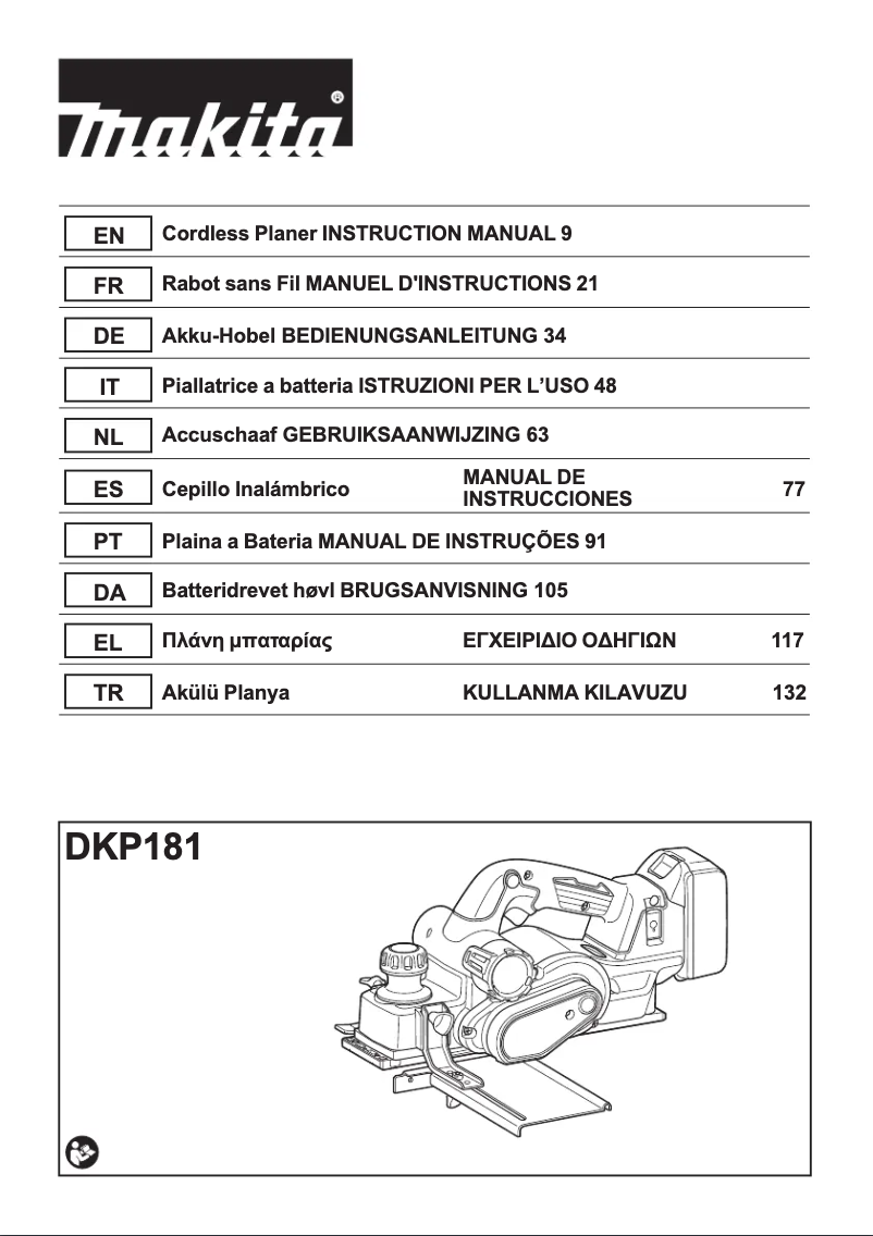 Imagen de la primera página del manual del dispositivo DKP181ZJ