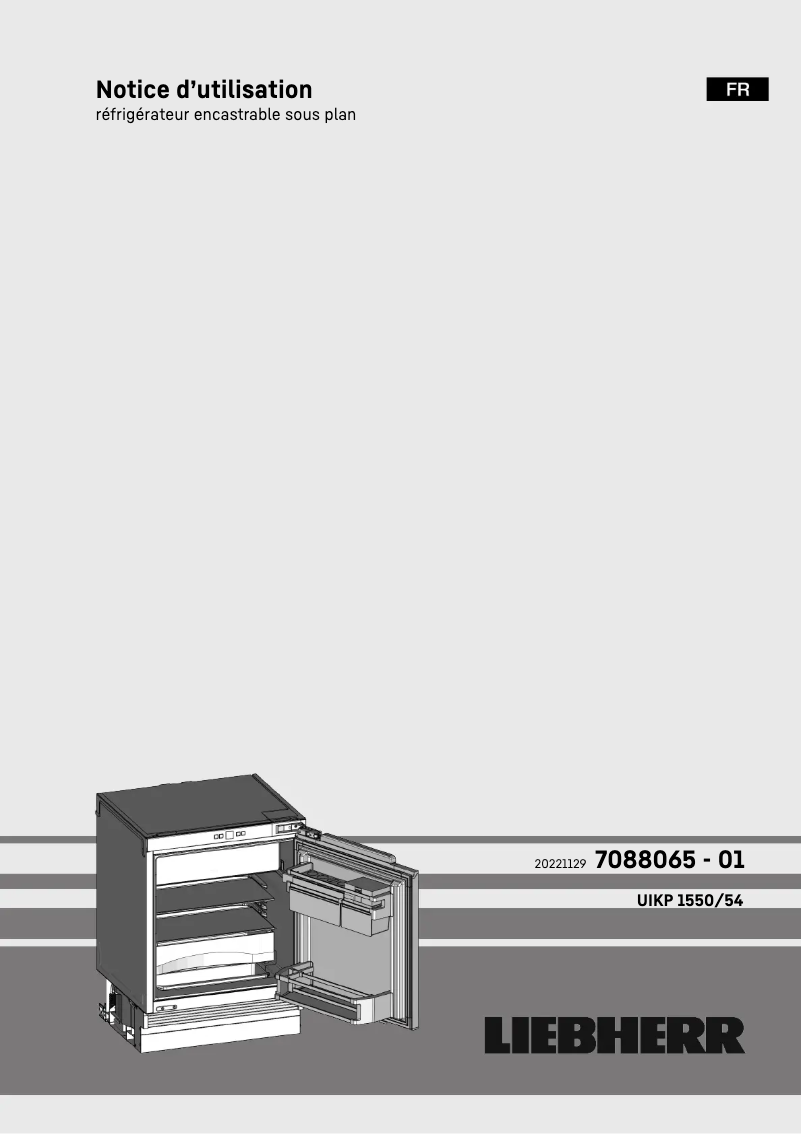 Página 1 del manual Manual de usuario Liebherr UIKP 1554