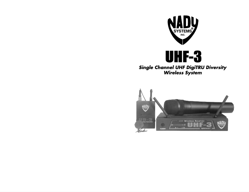 Página 1 del manual Manual de usuario Nady UHF-3