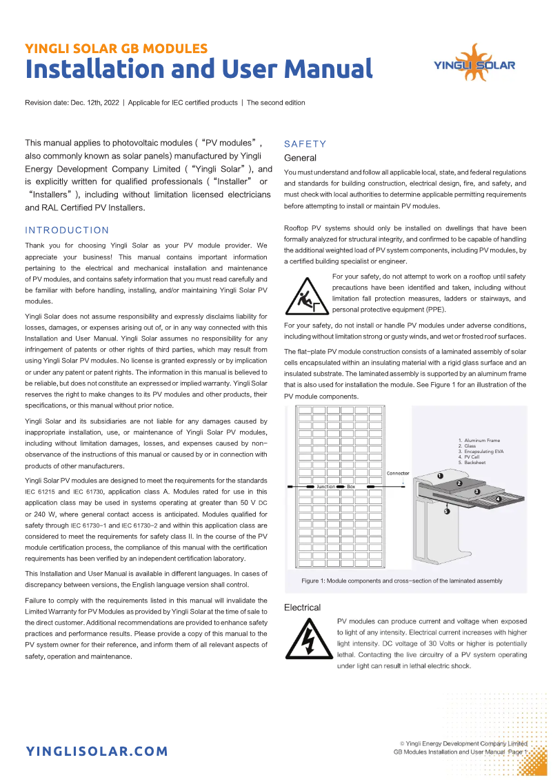 Imagen de la primera página del manual del dispositivo YLM-J 3.0 Pro