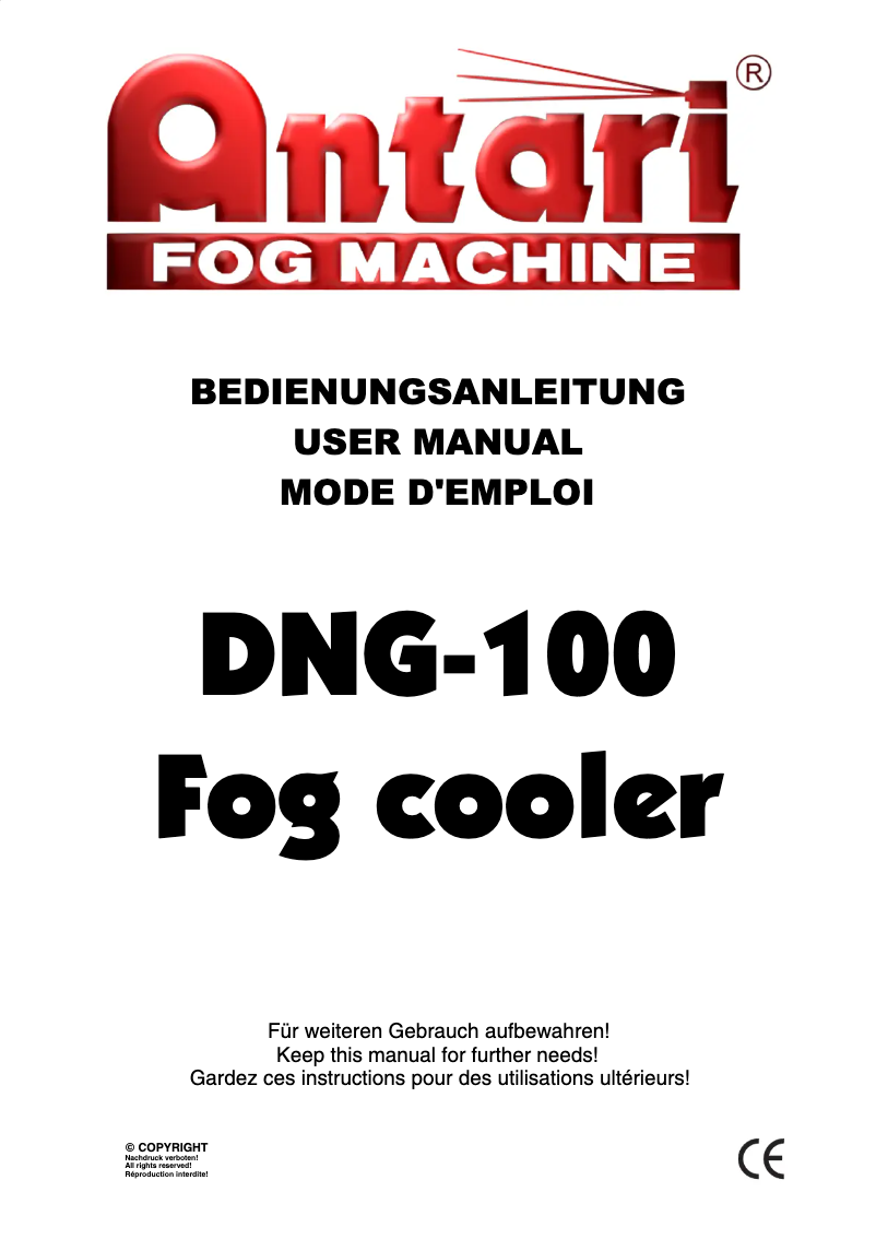 Página 1 del manual Manual de usuario Antari DNG-100