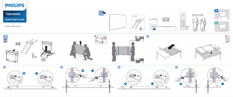 Imagen de la primera página del manual del dispositivo 70PUS8556