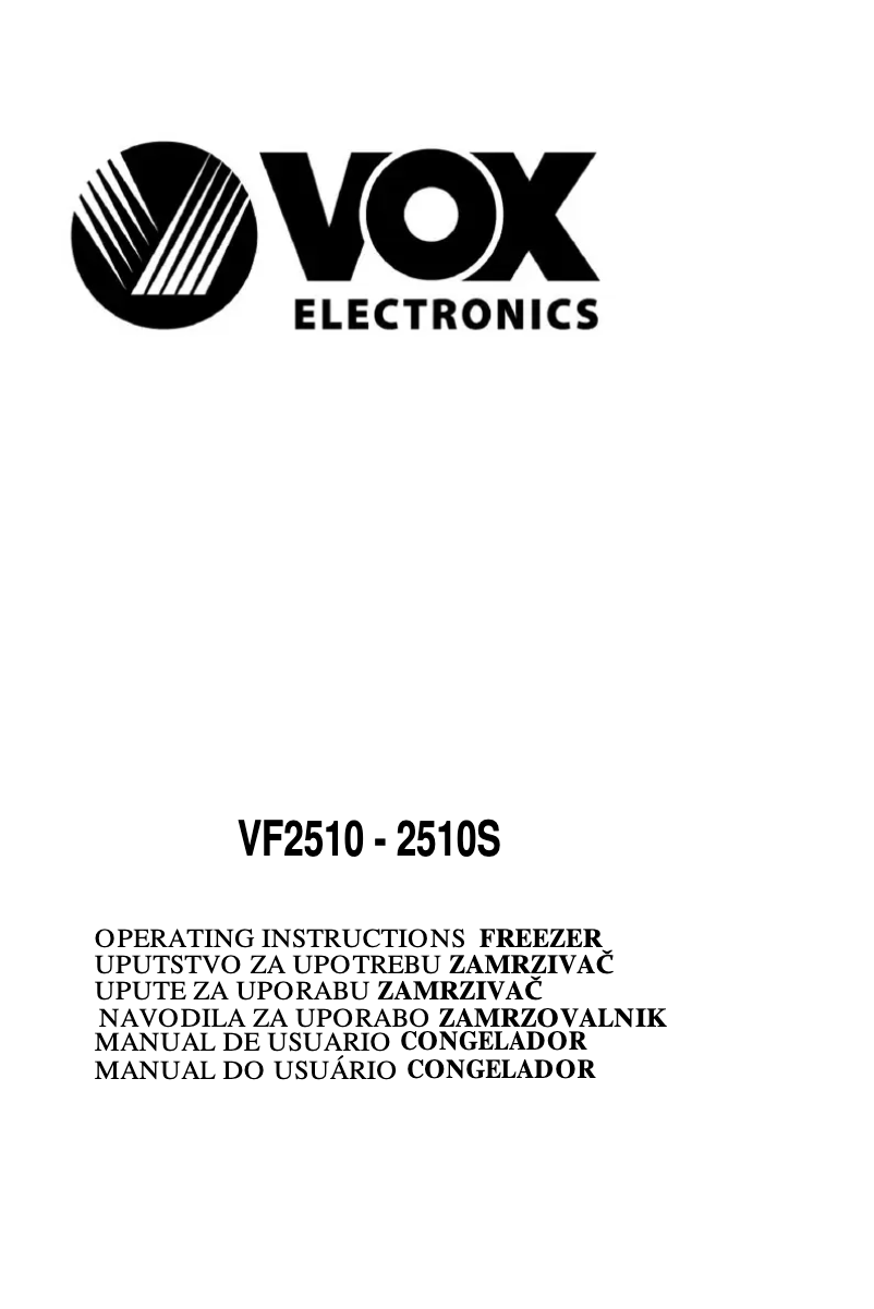 Imagen de la primera página del manual del dispositivo VF2510S
