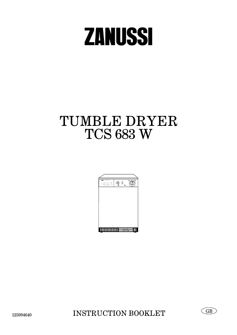 Imagen de la primera página del manual del dispositivo TCS 683 W