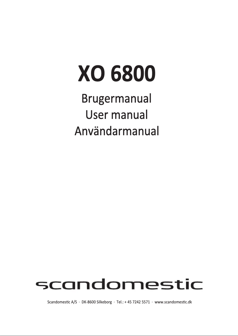 Página 1 del manual Manual de usuario Scandomestic XO 6800