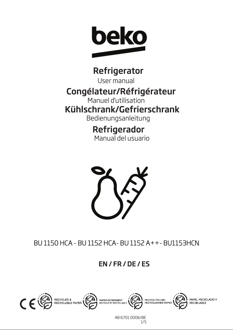 Imagen de la primera página del manual del dispositivo BU1152HCA