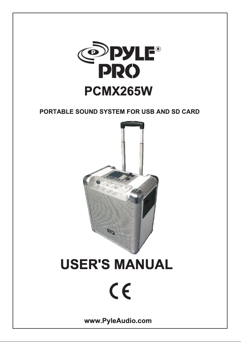 Imagen de la primera página del manual del dispositivo PCMX265