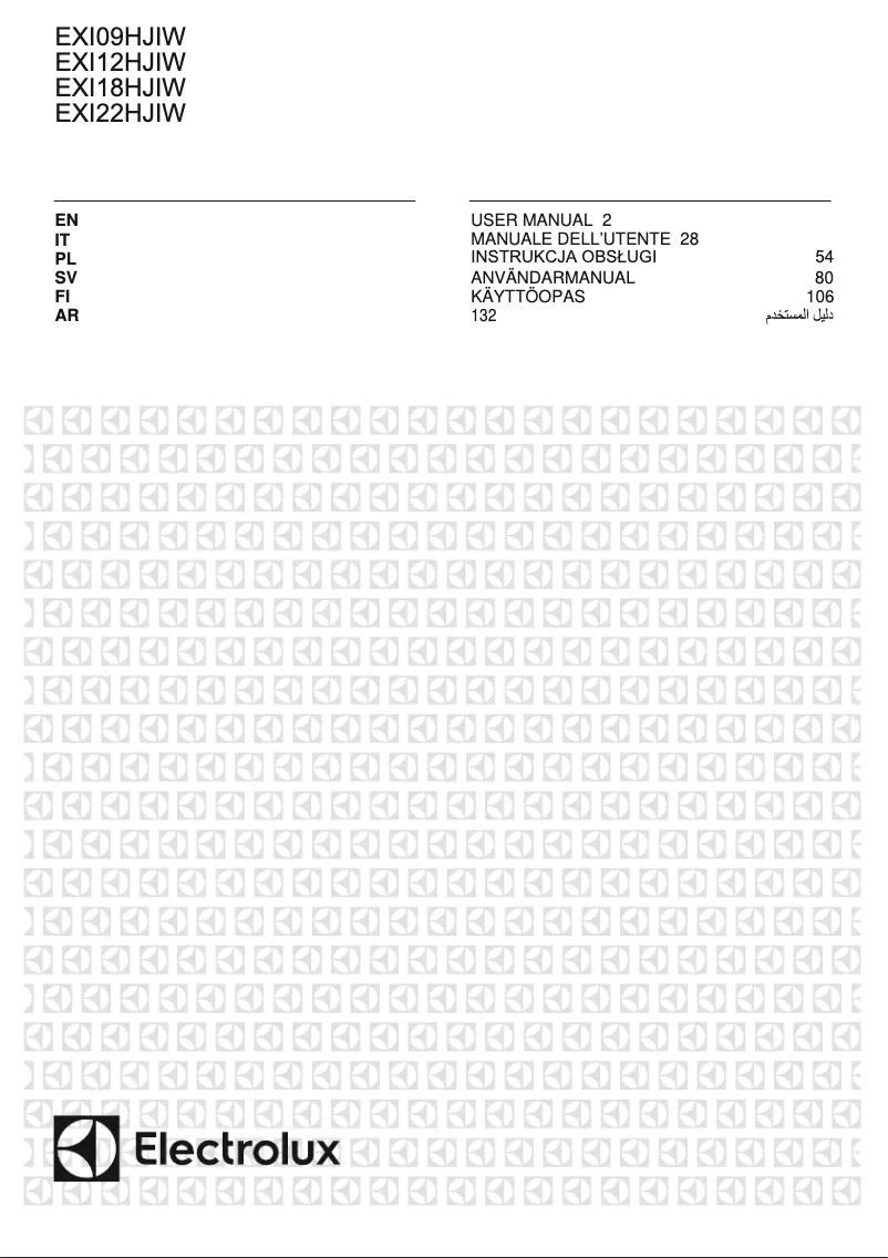 Página 1 del manual Manual de usuario Electrolux EXI18HJIWI