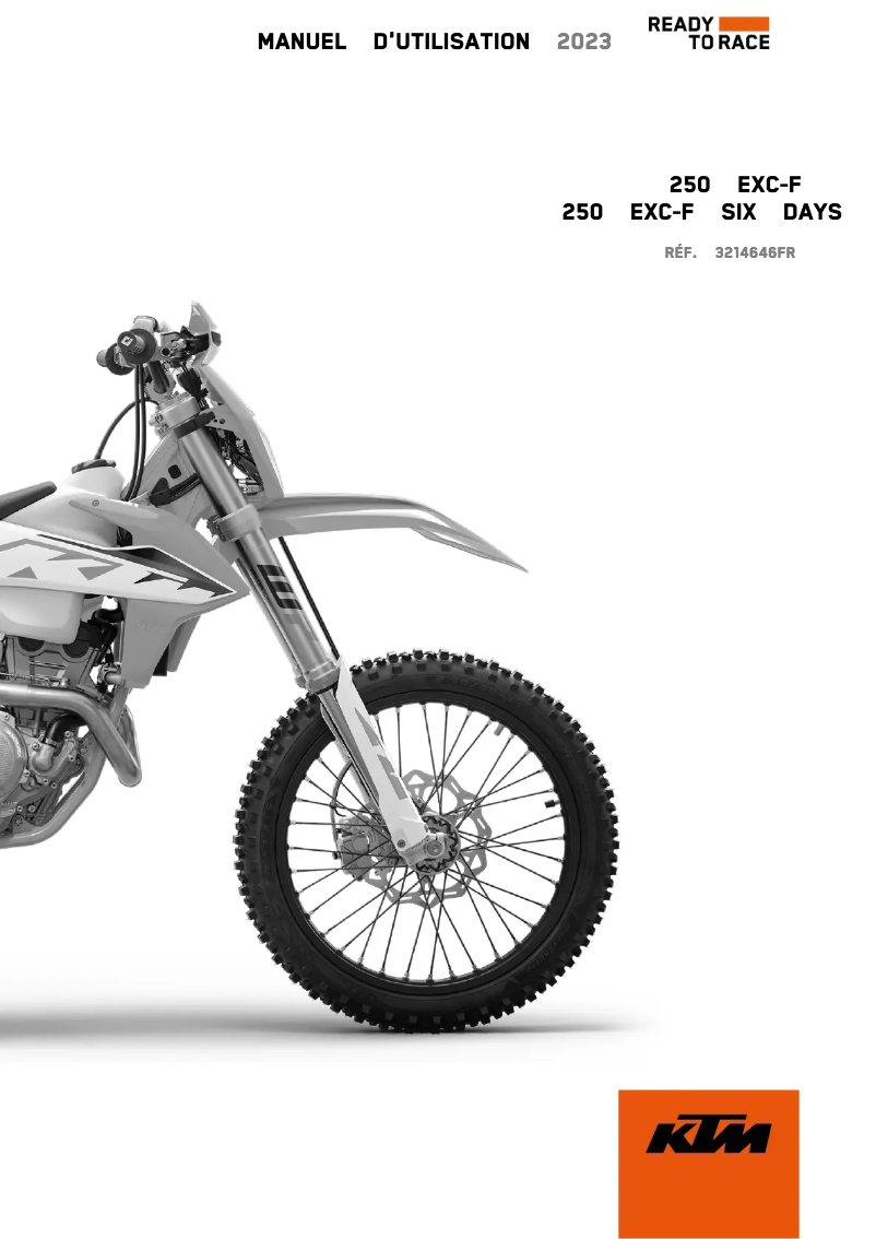 Página 1 del manual Manual de usuario KTM 250 EXC-F (2023)