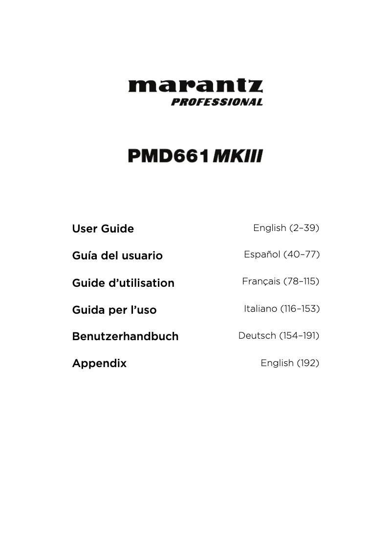 Imagen de la primera página del manual del dispositivo PMD661MKIII