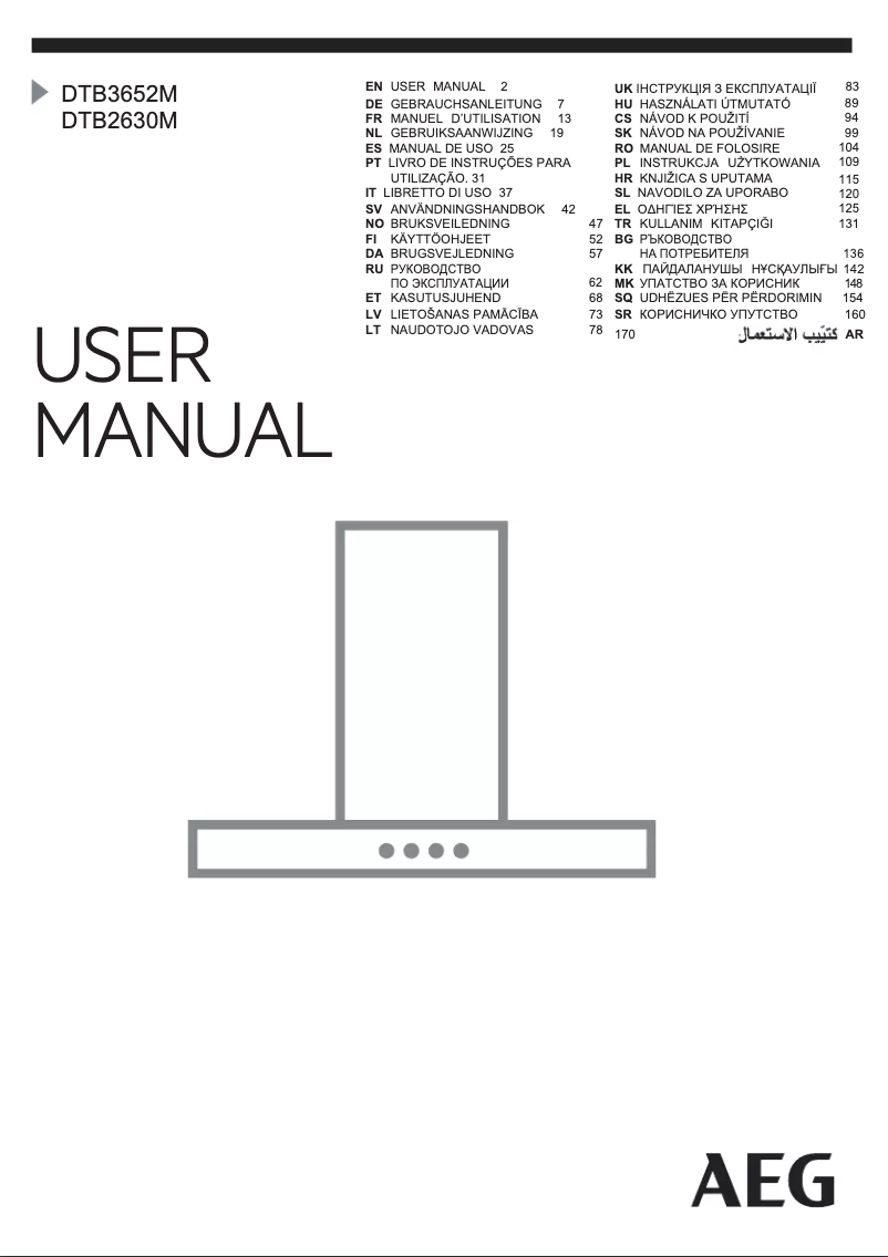 Imagen de la primera página del manual del dispositivo DTB3652M