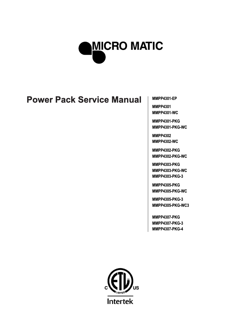 Imagen de la primera página del manual del dispositivo MMPP4307-PKG4