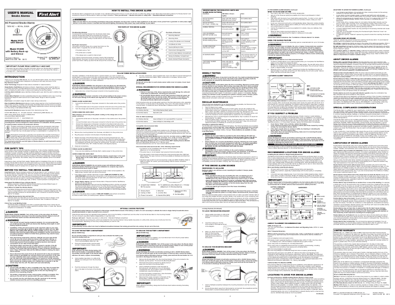 Página 1 del manual Manual de usuario First Alert SA9120BPCN