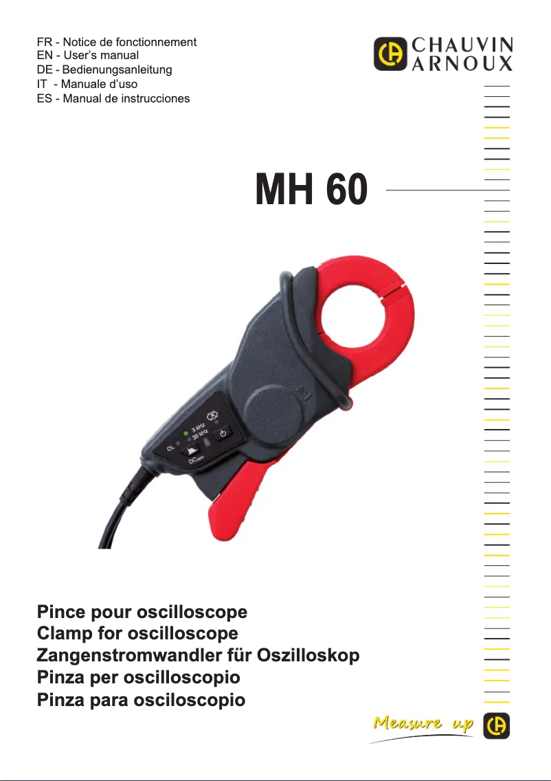 Página 1 del manual Manual de usuario Chauvin Arnoux MH60