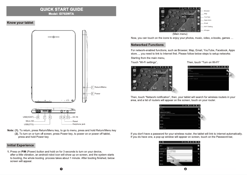 Página 1 del manual Manual de usuario Sungale CyberUs ID702WTA