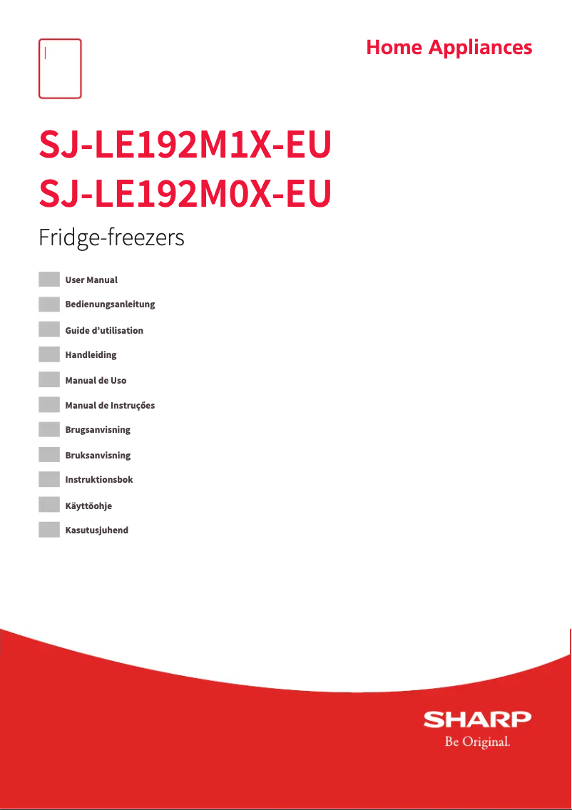Página 1 del manual Manual de usuario Sharp SJ-LE192M1X-EU
