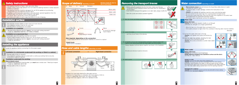 Imagen de la primera página del manual del dispositivo WM12E465BY