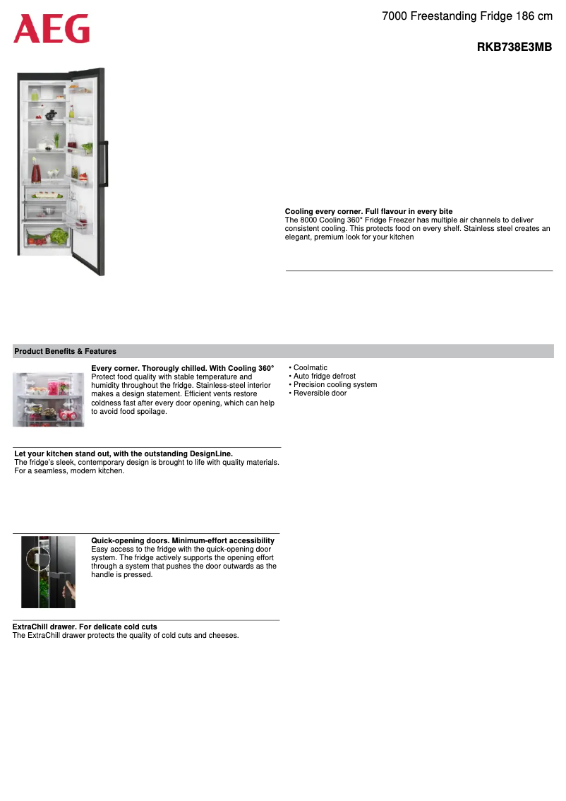 Página nº 1 - Ficha técnica AEG RKB738E3MB