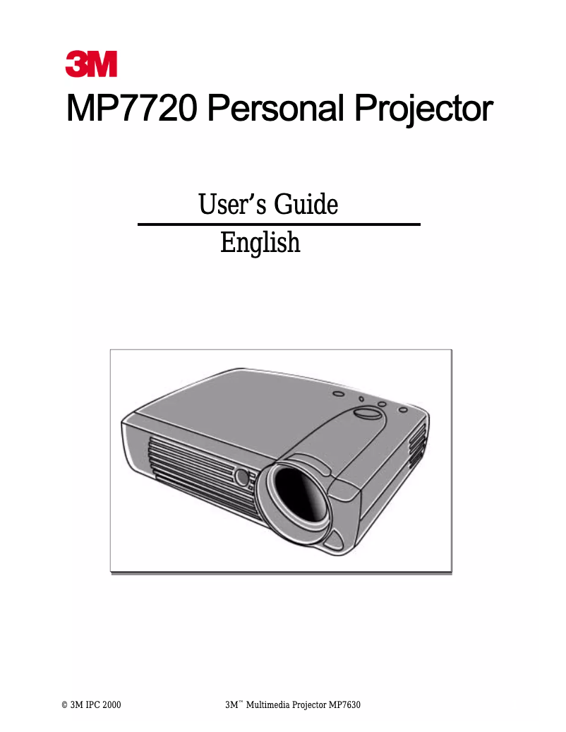 Imagen de la primera página del manual del dispositivo MP7720