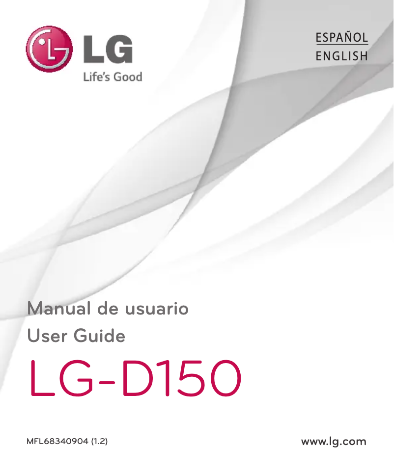 Imagen de la primera página del manual del dispositivo LG-D150