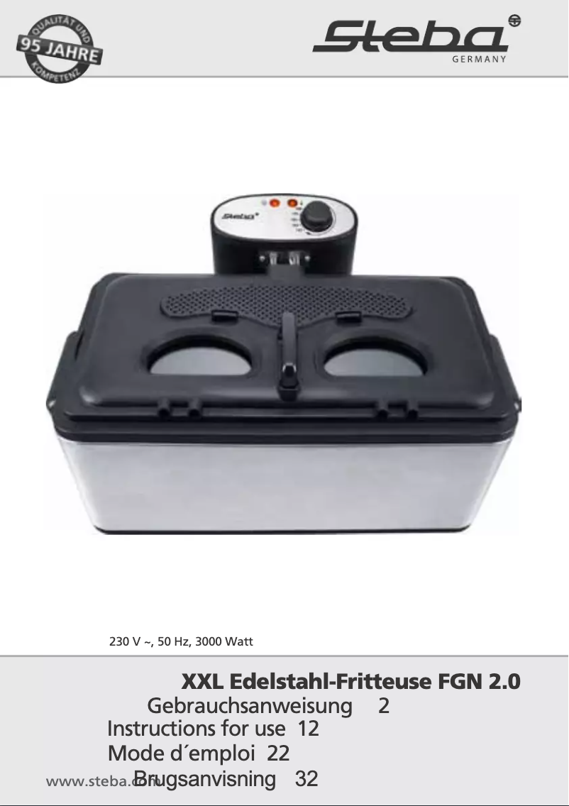 Página 1 del manual Manual de usuario Steba FGN 2.0 XXL