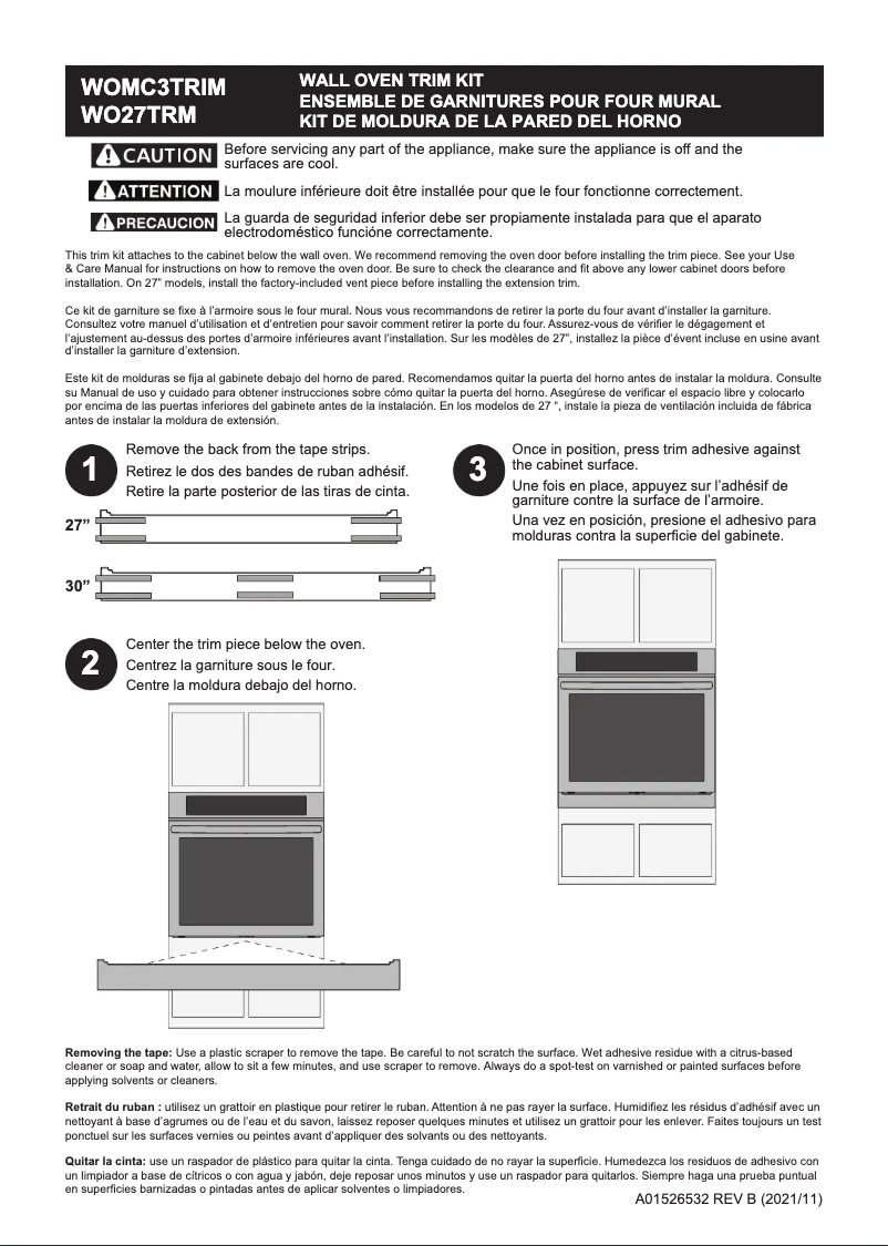 Página 1 del manual Manual de usuario Frigidaire WO27TRM3WH