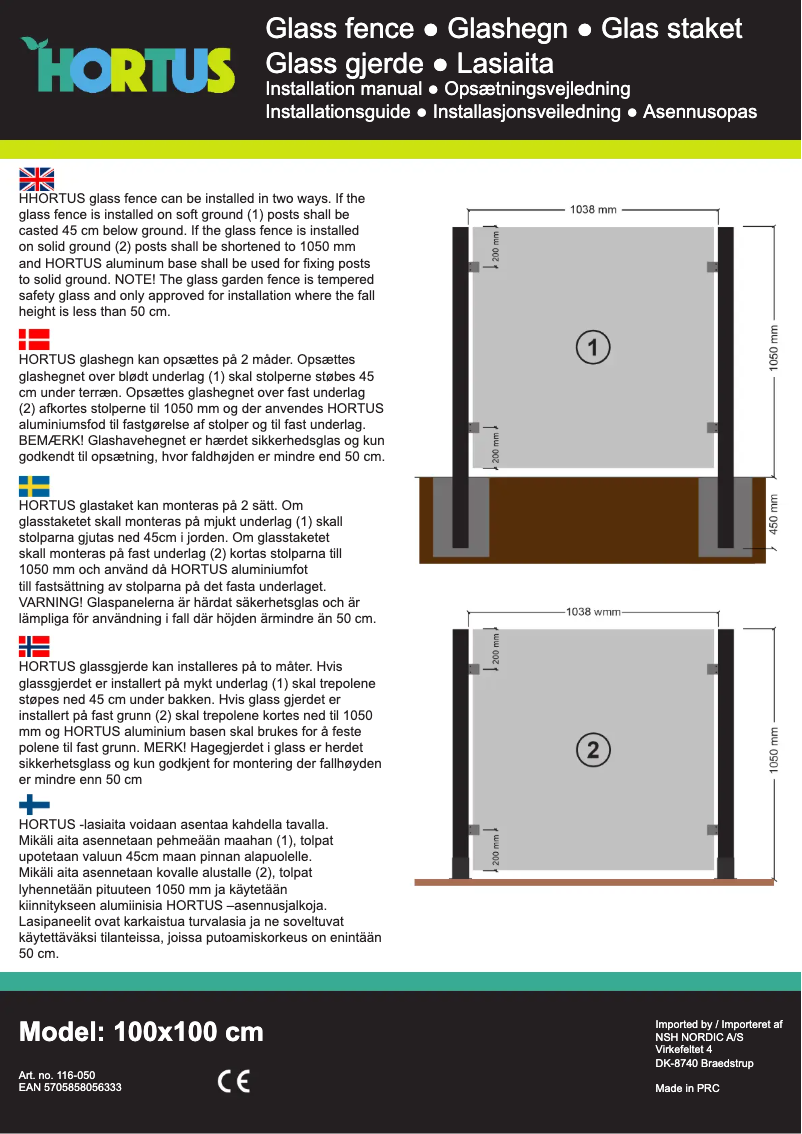 Página 1 del manual Manual de usuario Hortus 116-050