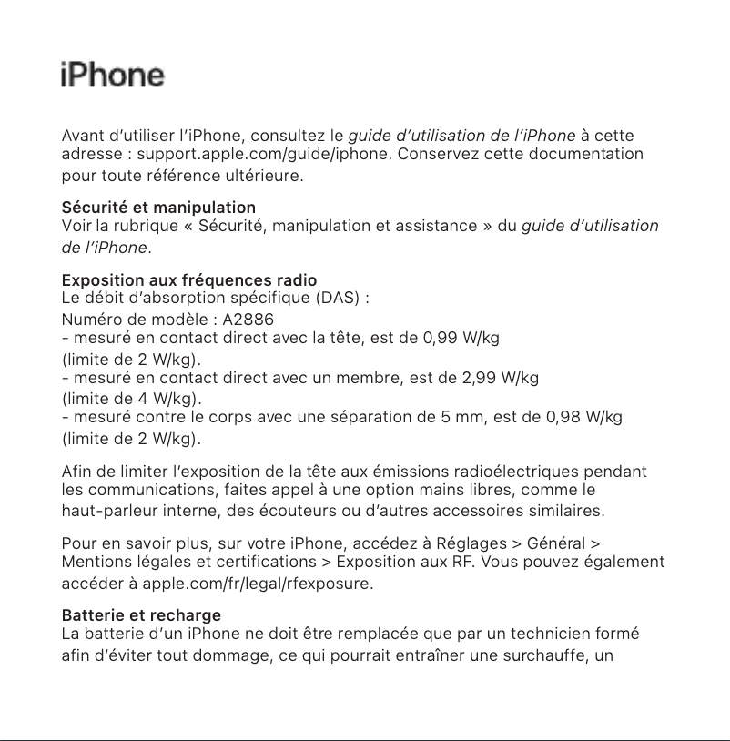 Imagen de la primera página del manual del dispositivo iPhone 14 Plus