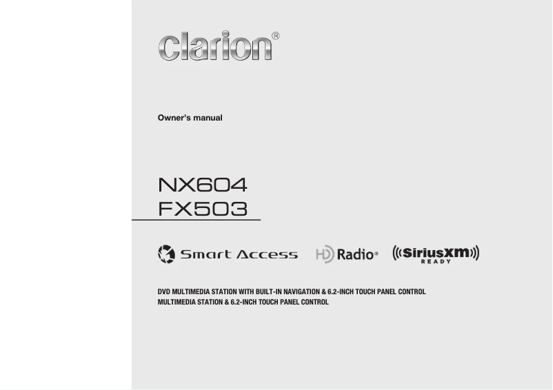 Página 1 del manual Manual de usuario Clarion FX503
