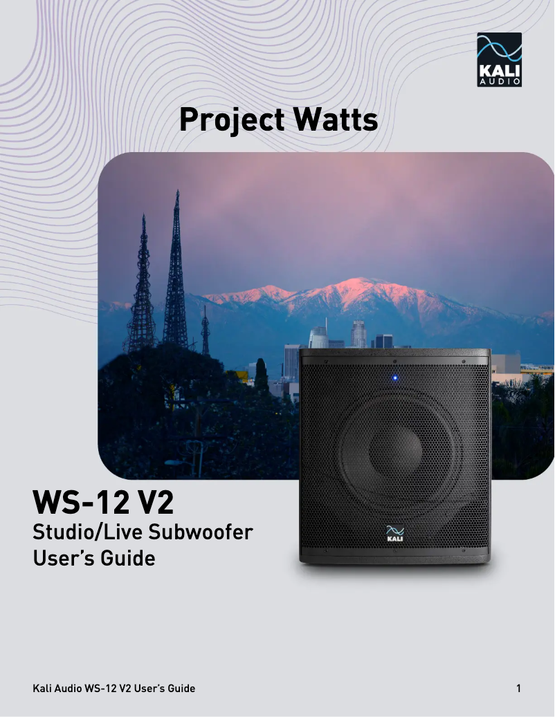 Página 1 del manual Manual de usuario Kali Audio WS-12 V2