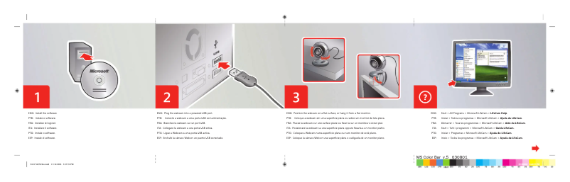 Imagen de la primera página del manual del dispositivo LifeCam VX-3000