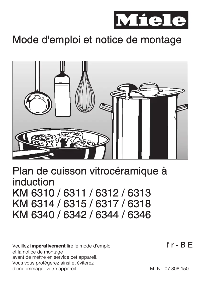Página 1 del manual Manual de usuario Miele KM 6340
