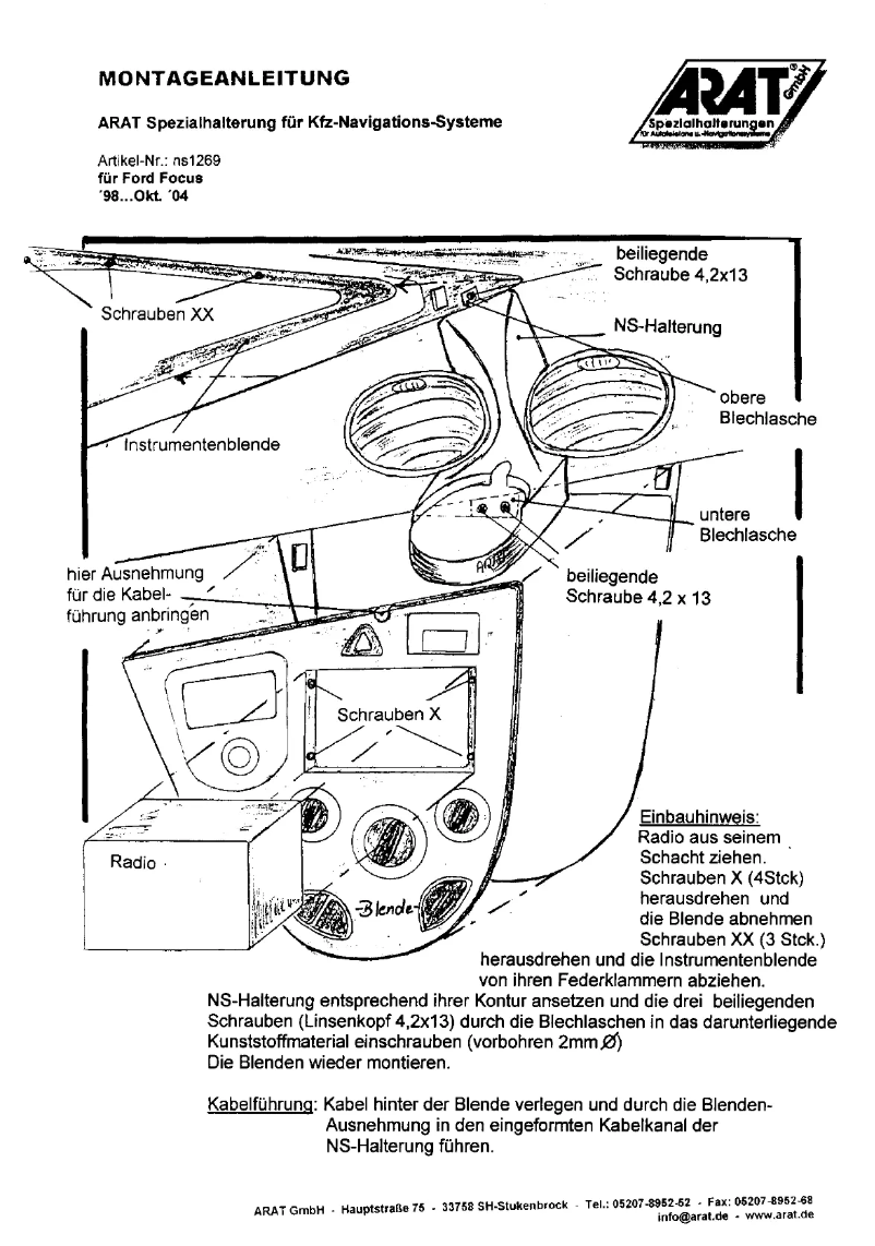 Página 1 del manual Manual de usuario Arat NS1269