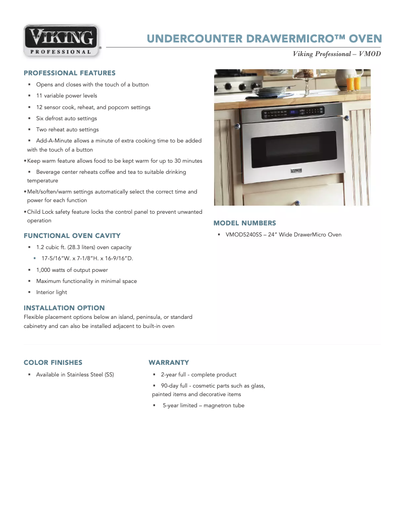 Imagen de la primera página del manual del dispositivo VMOD5240SS