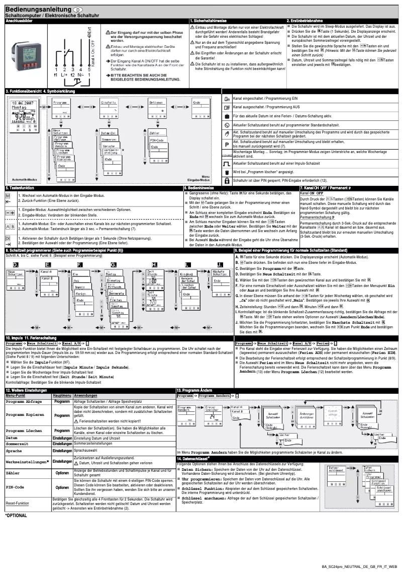Página nº 1 - Manual de usuario Müller SC 24.10 pro