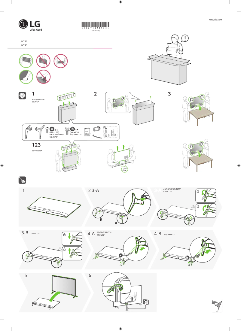 Página nº 1 - Manual de usuario LG 50UN7300PPC