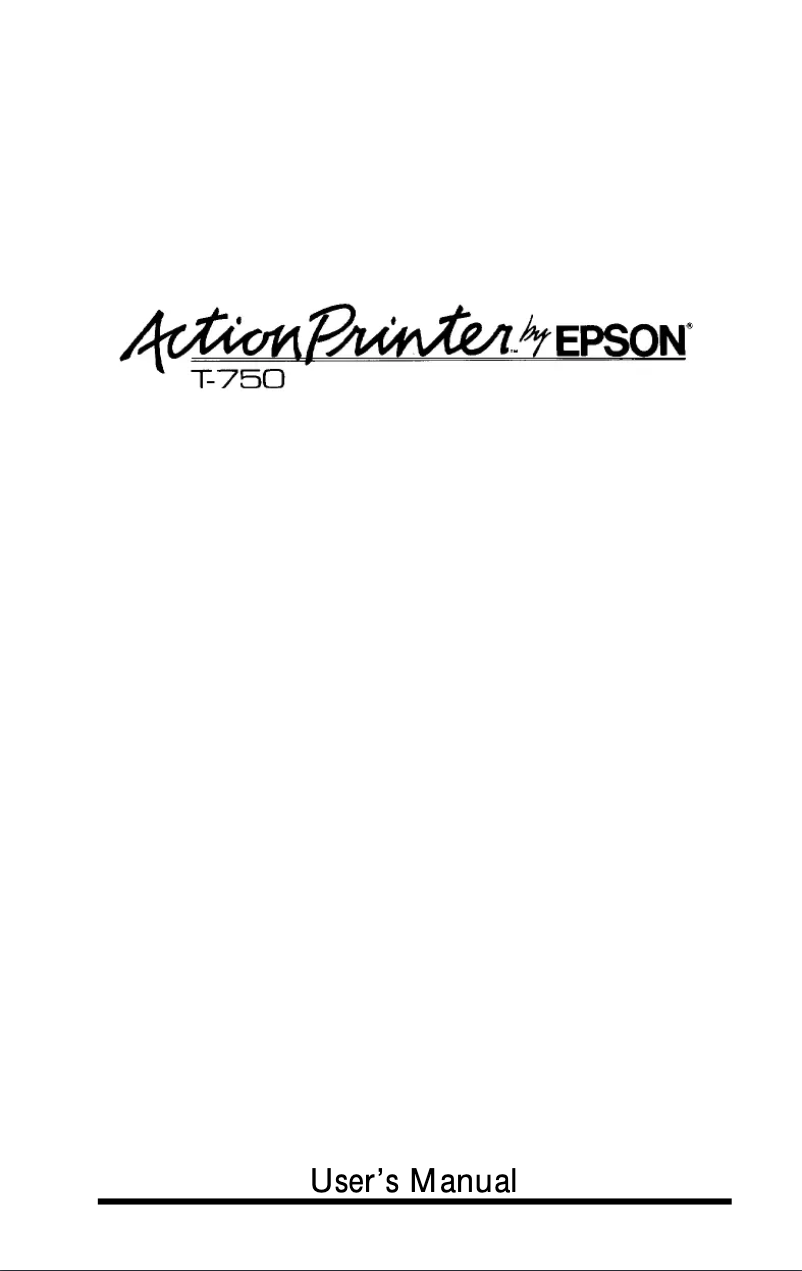 Página 1 del manual Manual de usuario Epson T-750