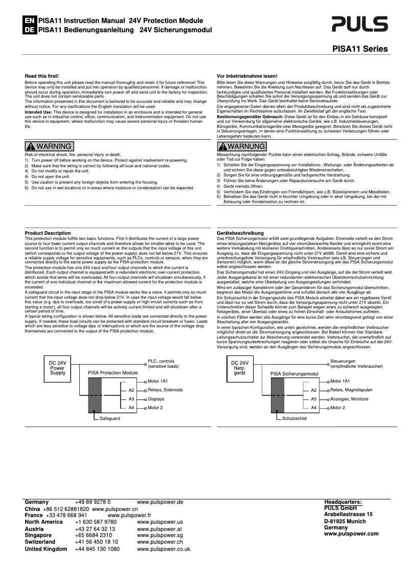 Imagen de la primera página del manual del dispositivo DIMENSION PISA11.203206
