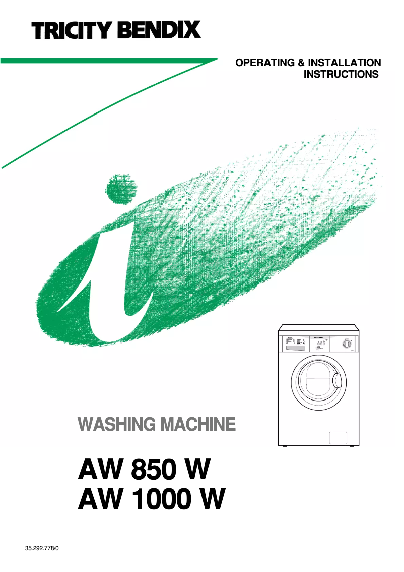 Imagen de la primera página del manual del dispositivo AW 1000 W