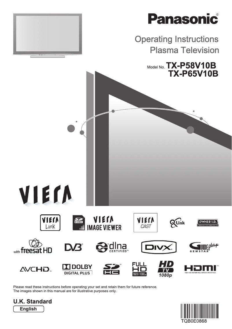 Página nº 1 - Manual de usuario Panasonic TX-P65V10B