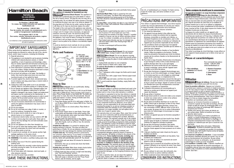 Imagen de la primera página del manual del dispositivo 40931C