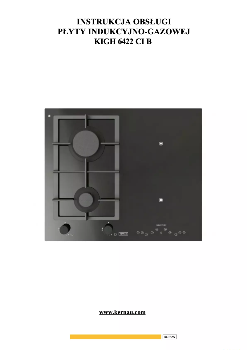 Imagen de la primera página del manual del dispositivo KIGH 6422 CI B