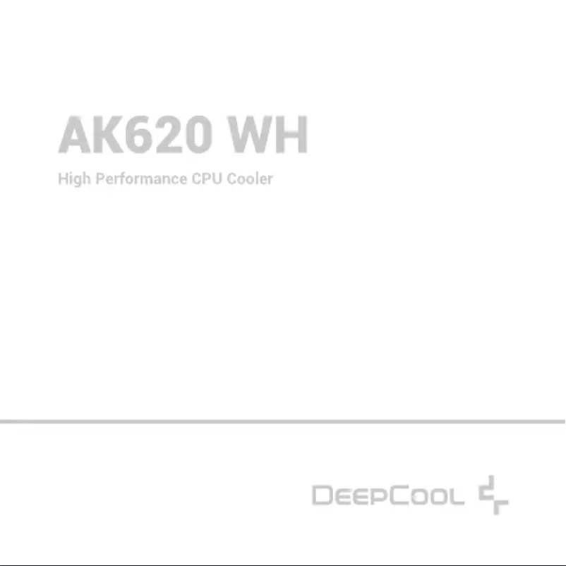 Página 1 del manual Manual de usuario DeepCool AK620 WH
